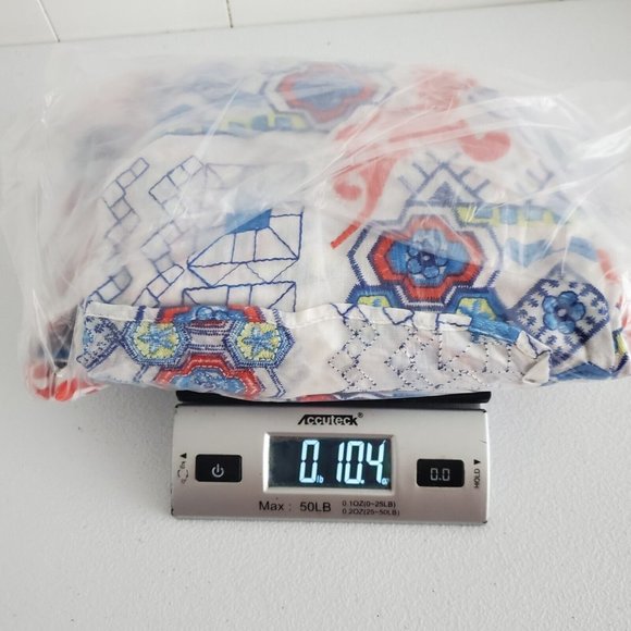 Boho Chic Womens Embroidered Geometric Button Front Blouse Size XS Multicolor - Picture 7 of 8